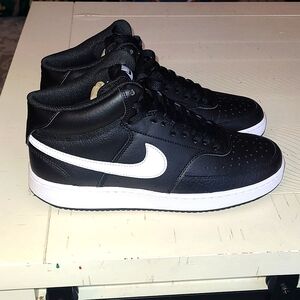 Nike high-top sneakers, Size - 10, Color -  Black/White.